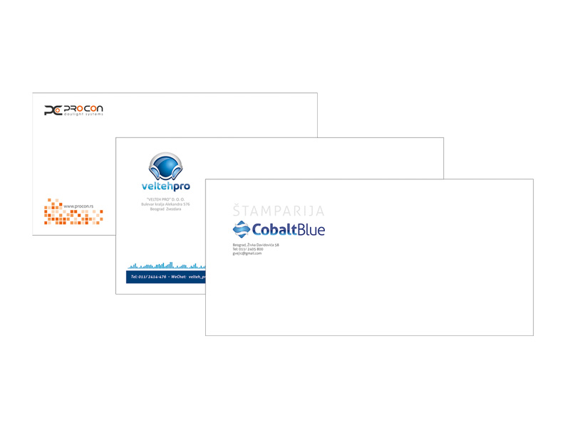 Štampa na kovertama - Štamparija COBALT BLUE